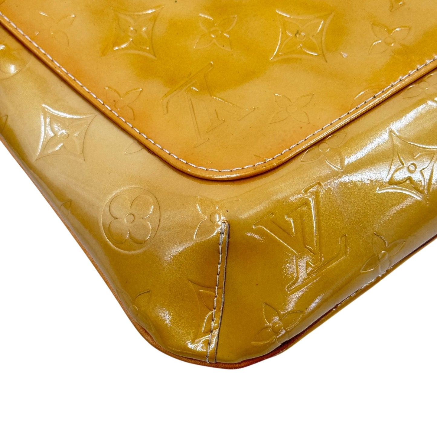 LOUIS VUITTON トンプソンストリート モノグラムヴェルニ イエロー ショルダーバッグ M91071