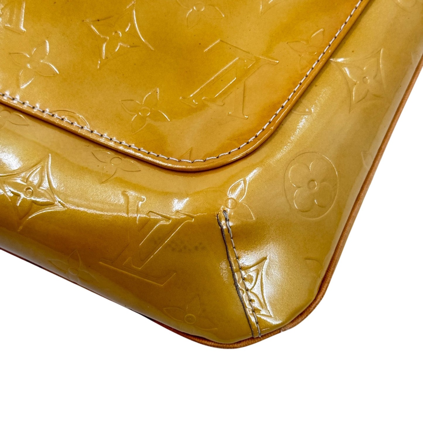 LOUIS VUITTON トンプソンストリート モノグラムヴェルニ イエロー ショルダーバッグ M91071