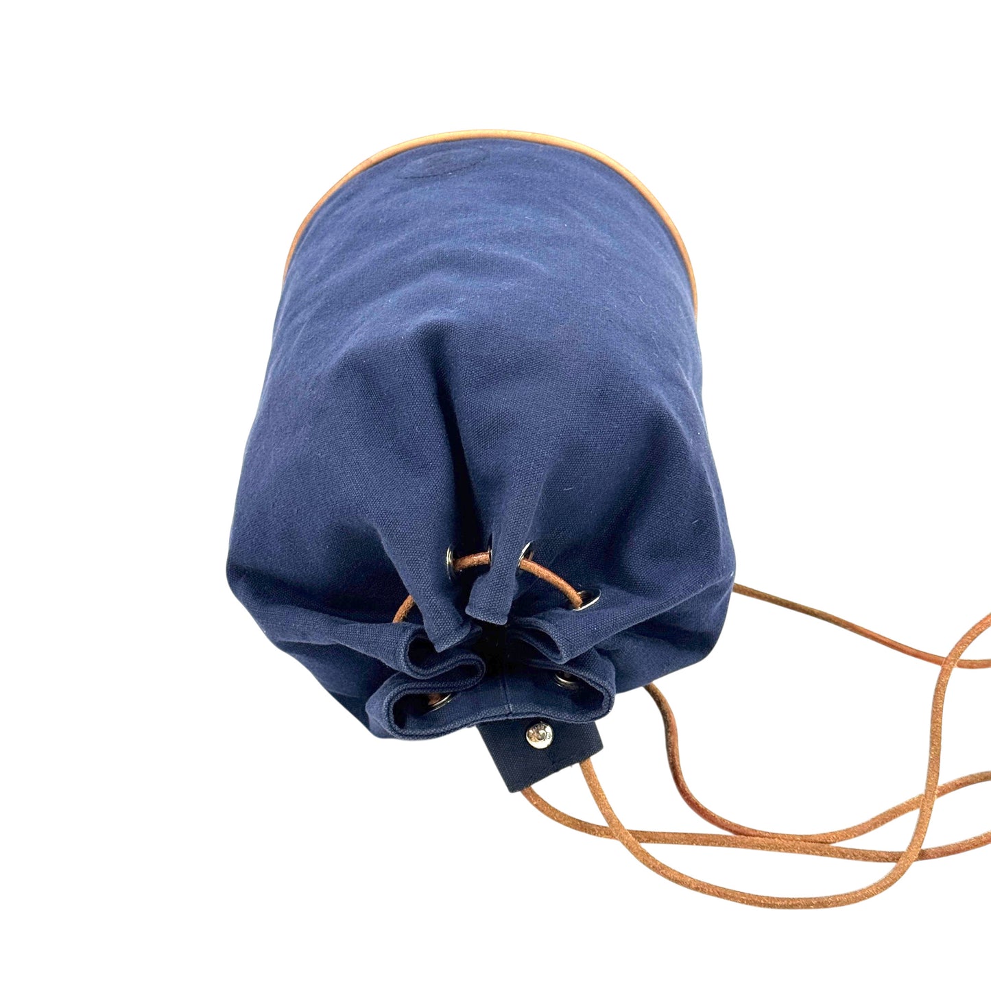 HERMES ポロションミミルPM キャンバス ネイビー ショルダーバッグ