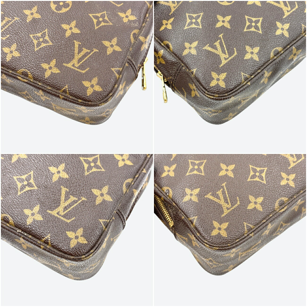 LOUIS VUITTON トゥルース トワレット23 モノグラム ブラウン セカンドバッグ M47524