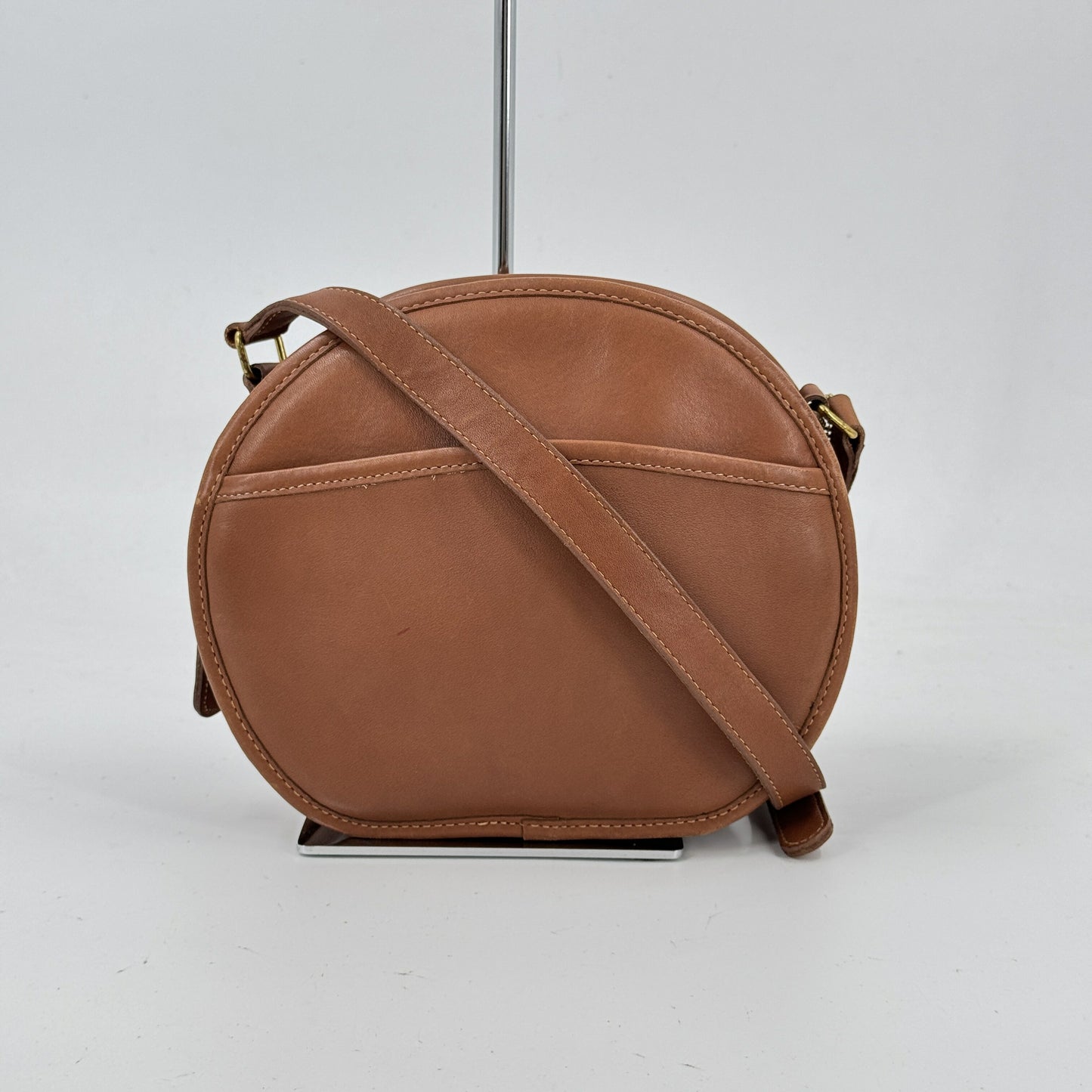 COACH キャンティーンバッグ 9920 ブラウンレザー ラウンド ショルダーバッグ