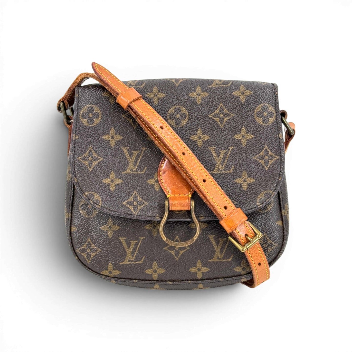 LOUIS VUITTON サンクルーMM モノグラムキャンバス ブラウン クロスボディ ショルダーバッグ M51243