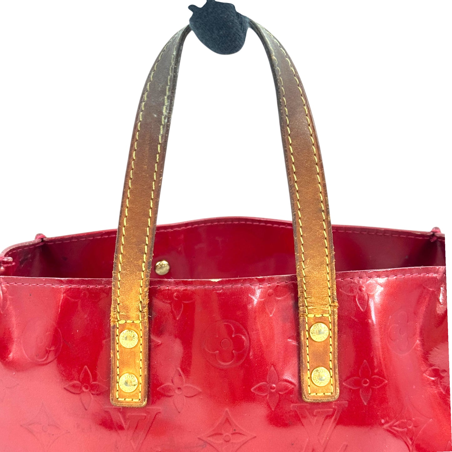 LOUIS VUITTON リードPM ヴェルニ レザー レッド ハンドバッグ M91088