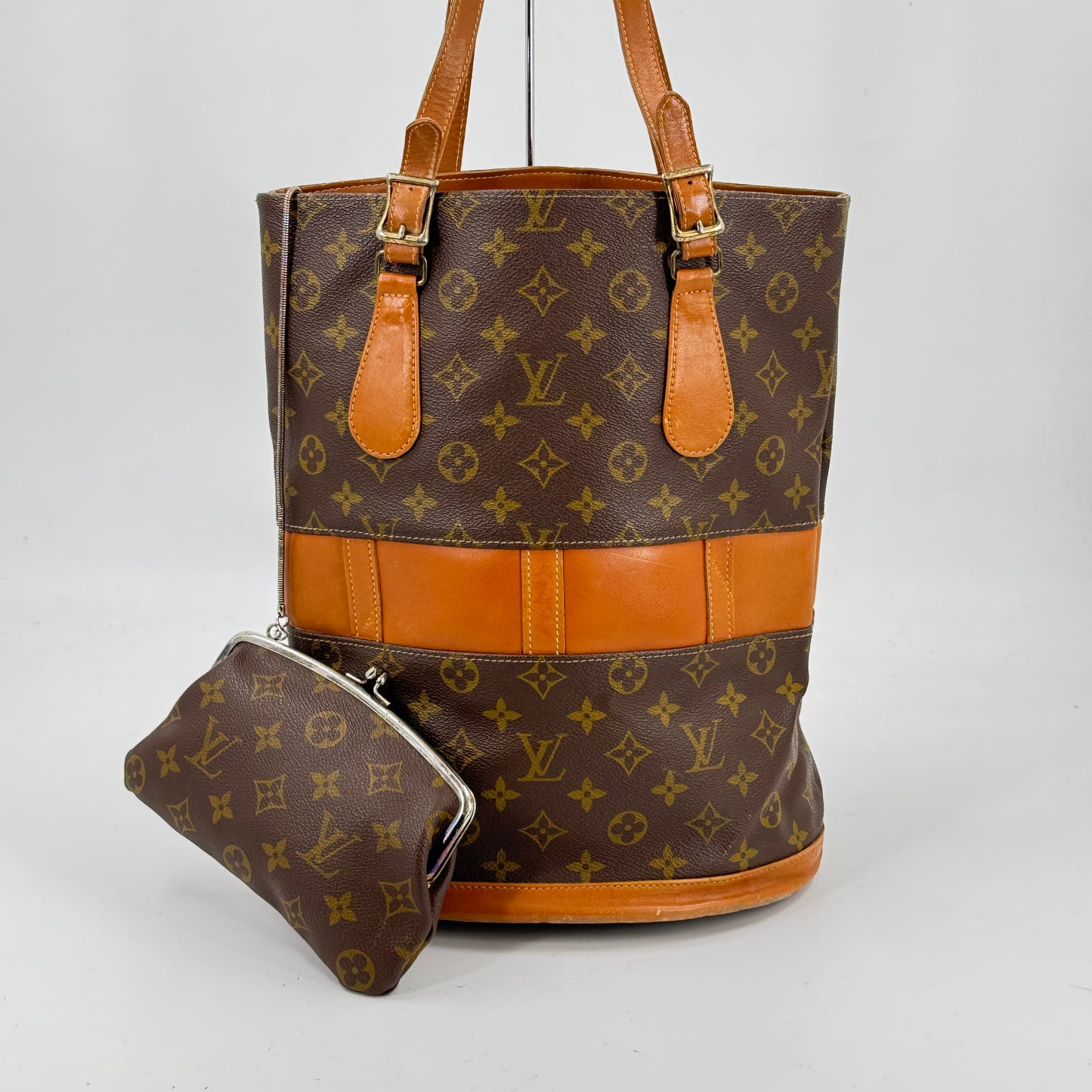 LOUIS VUITTON バケットGMモノグラム ブラウン ショルダーバッグ トートバッグ T42238