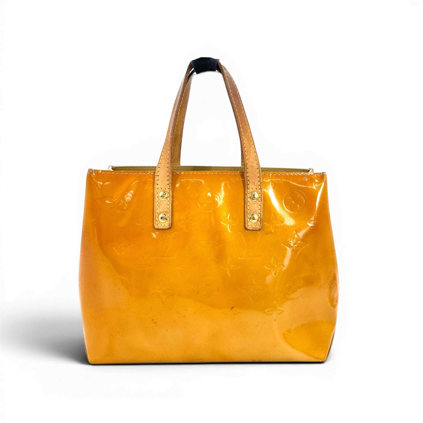 LOUIS VUITTON リードPM モノグラム・ヴェルニ イエロー ハンドバッグ M91144