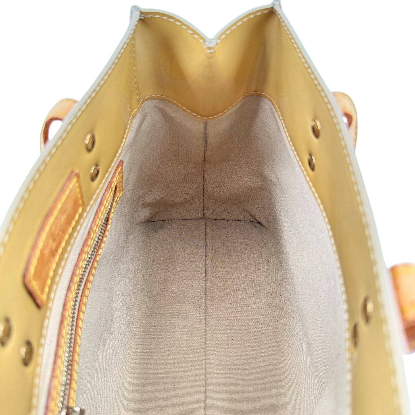 LOUIS VUITTON リードPM モノグラム・ヴェルニ イエロー ハンドバッグ M91144