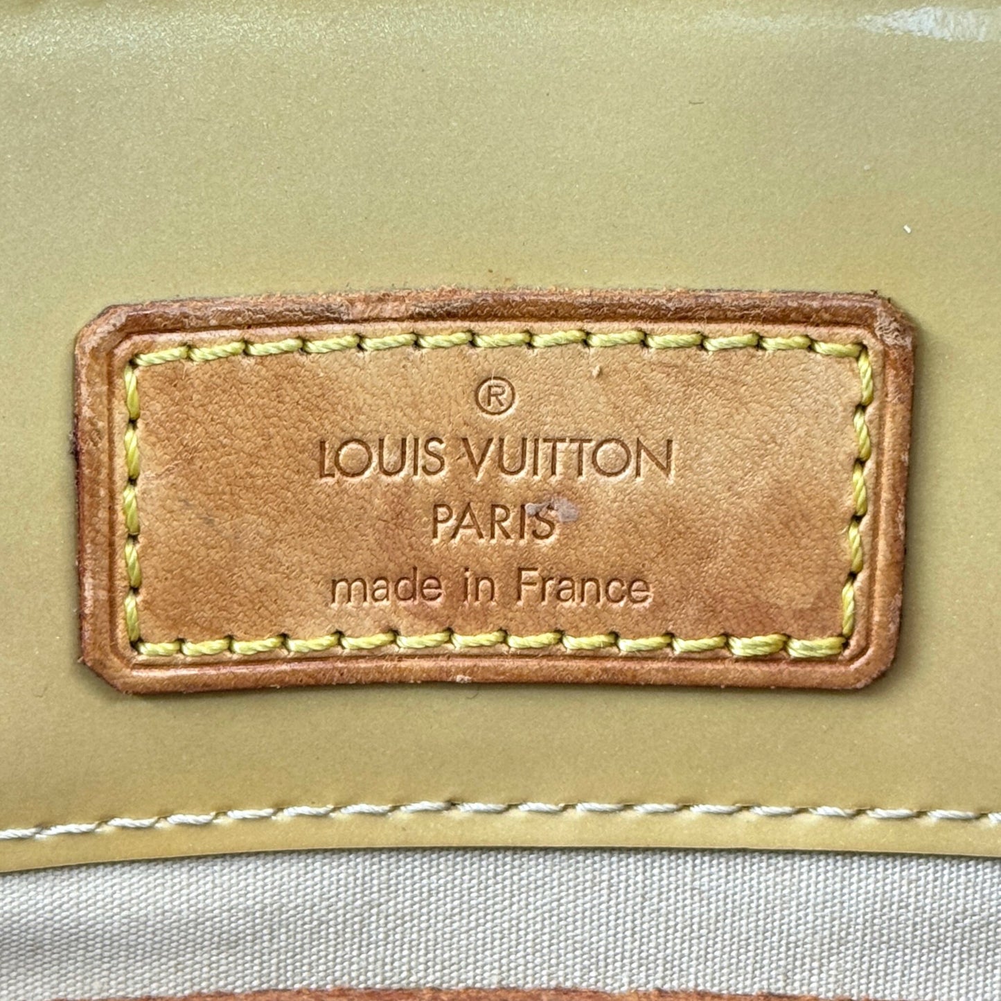 LOUIS VUITTON リードPM モノグラム・ヴェルニ イエロー ハンドバッグ M91144