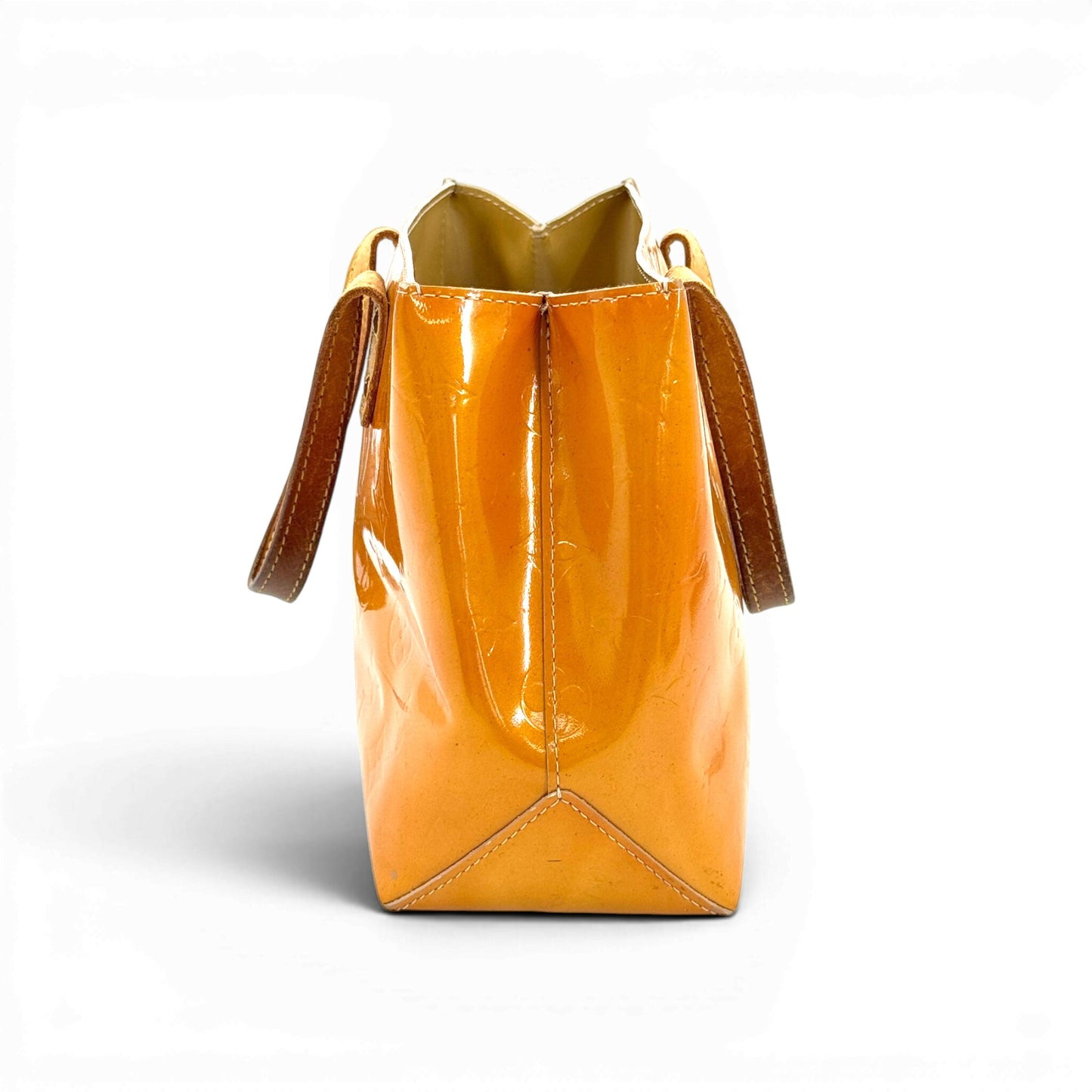 LOUIS VUITTON リードPM モノグラム・ヴェルニ イエロー ハンドバッグ M91144