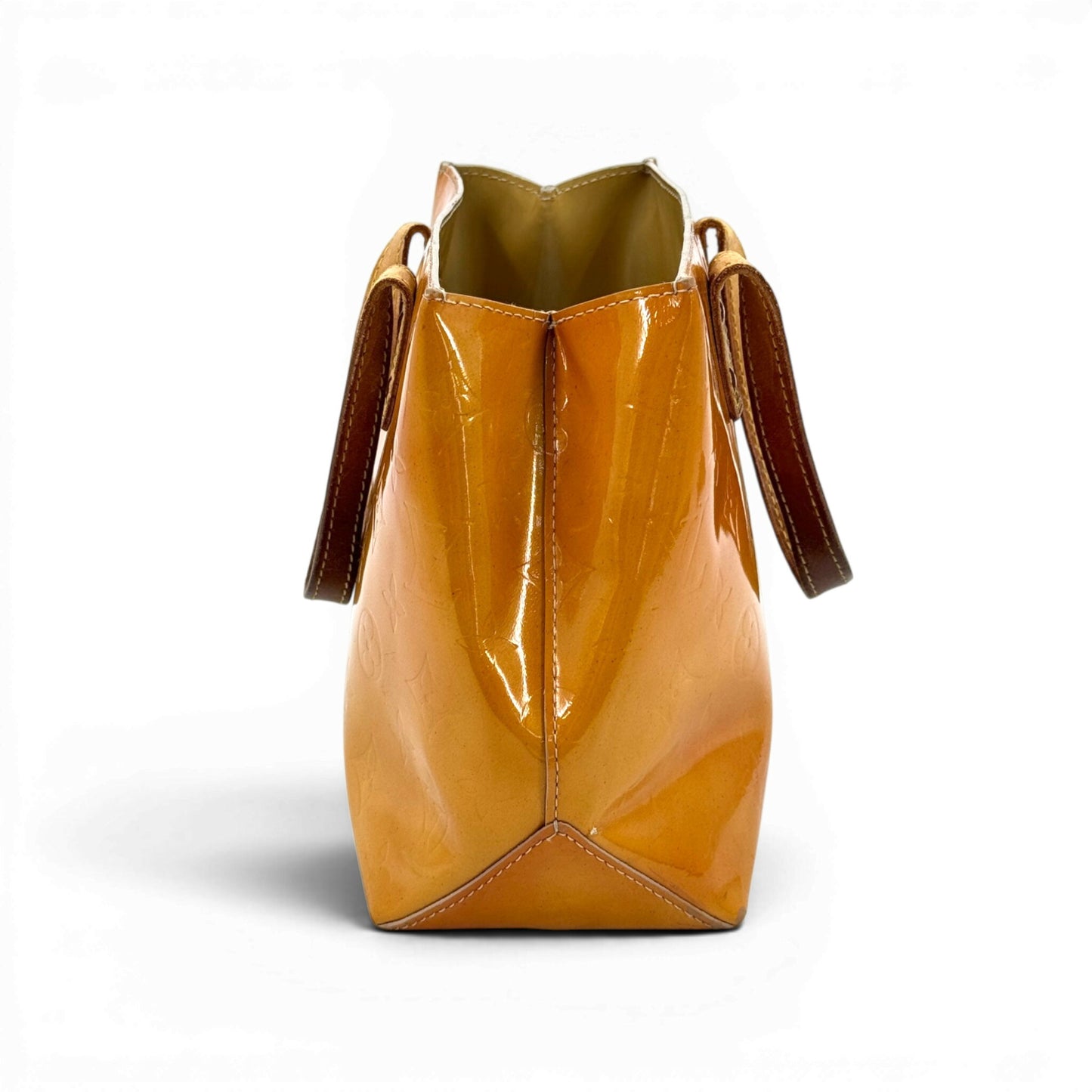 LOUIS VUITTON リードPM モノグラム・ヴェルニ イエロー ハンドバッグ M91144