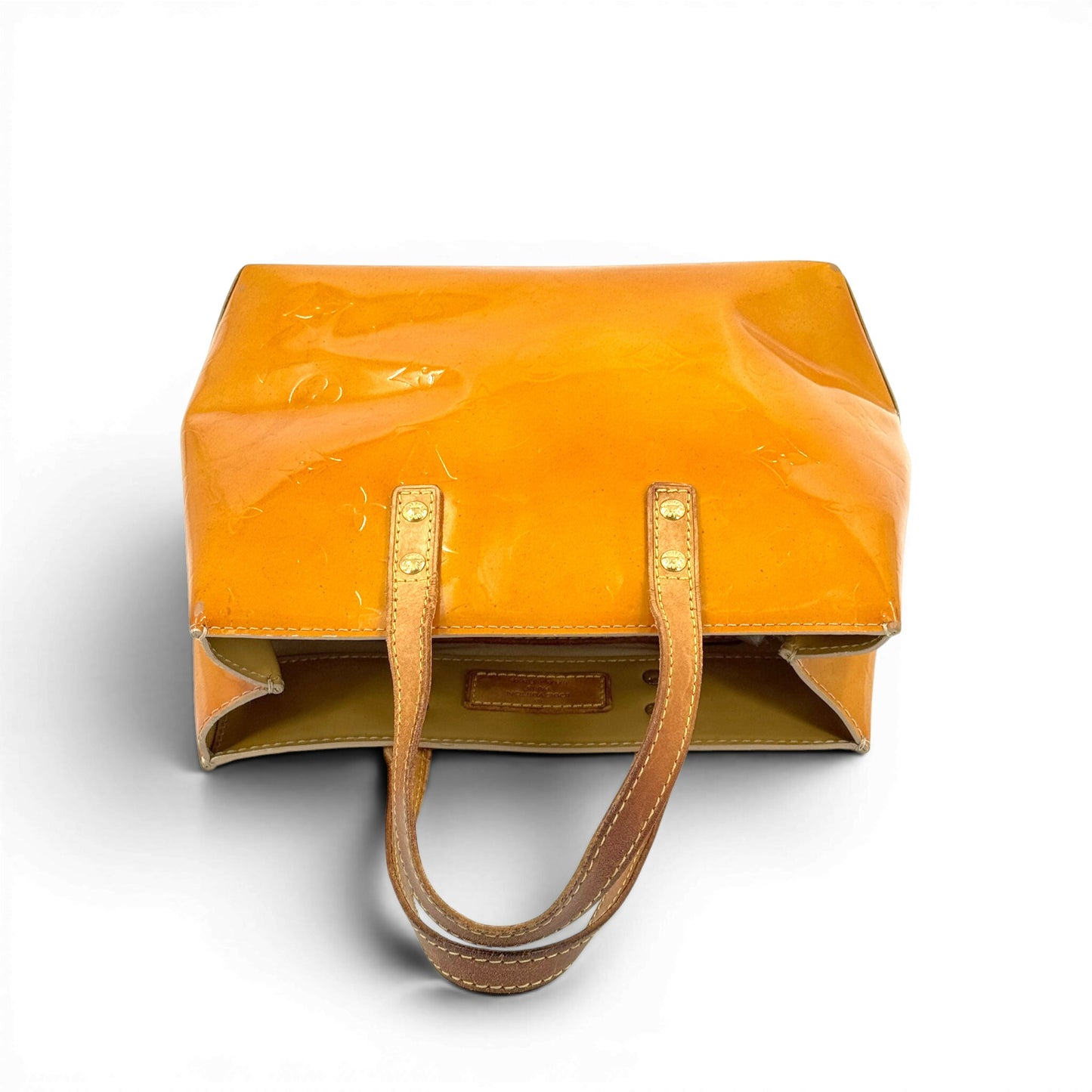 LOUIS VUITTON リードPM モノグラム・ヴェルニ イエロー ハンドバッグ M91144