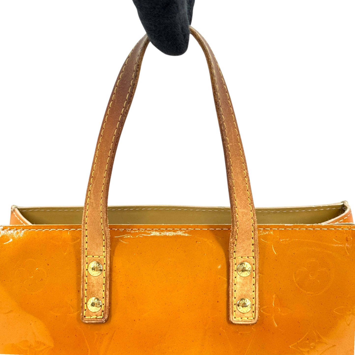LOUIS VUITTON リードPM モノグラム・ヴェルニ イエロー ハンドバッグ M91144