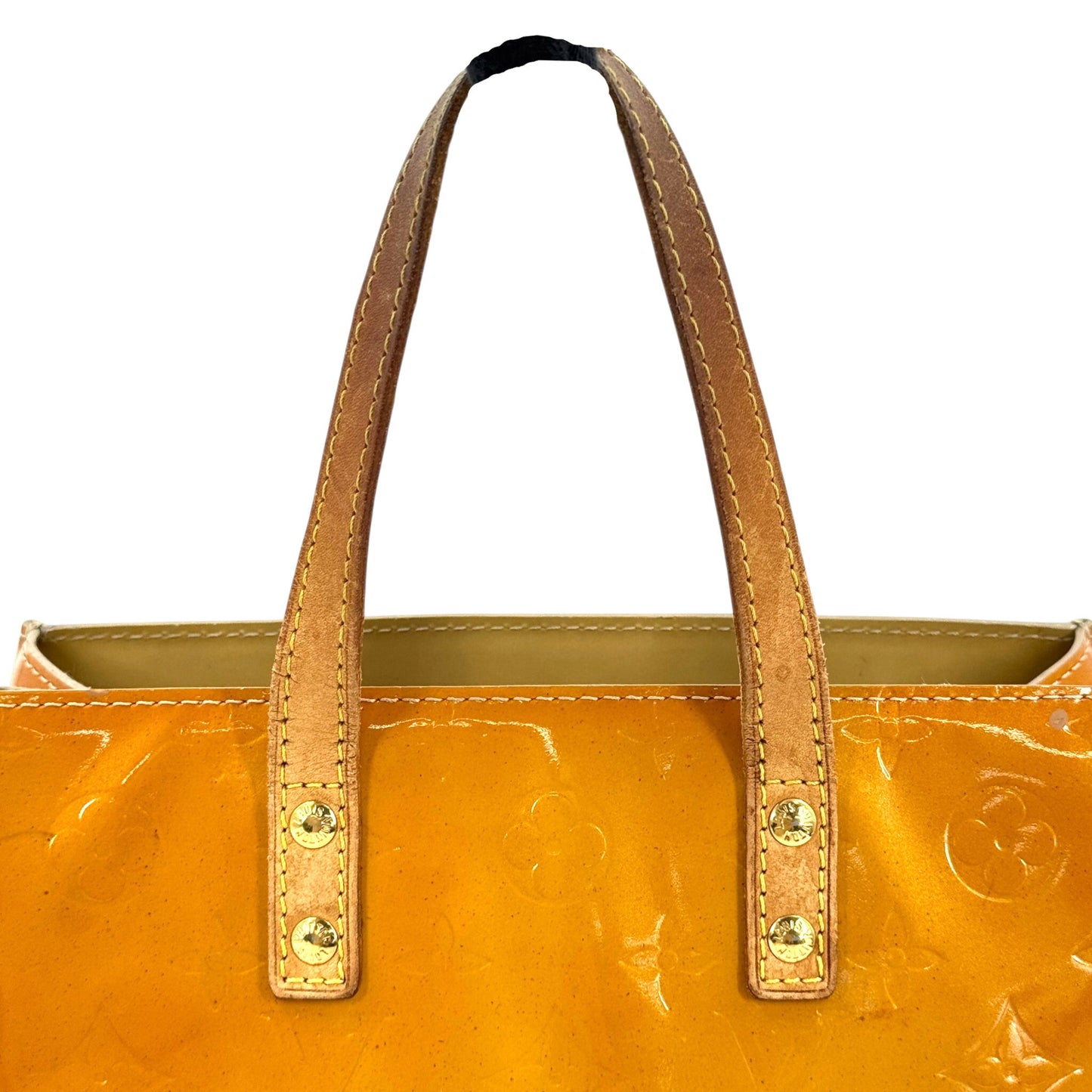 LOUIS VUITTON リードPM モノグラム・ヴェルニ イエロー ハンドバッグ M91144