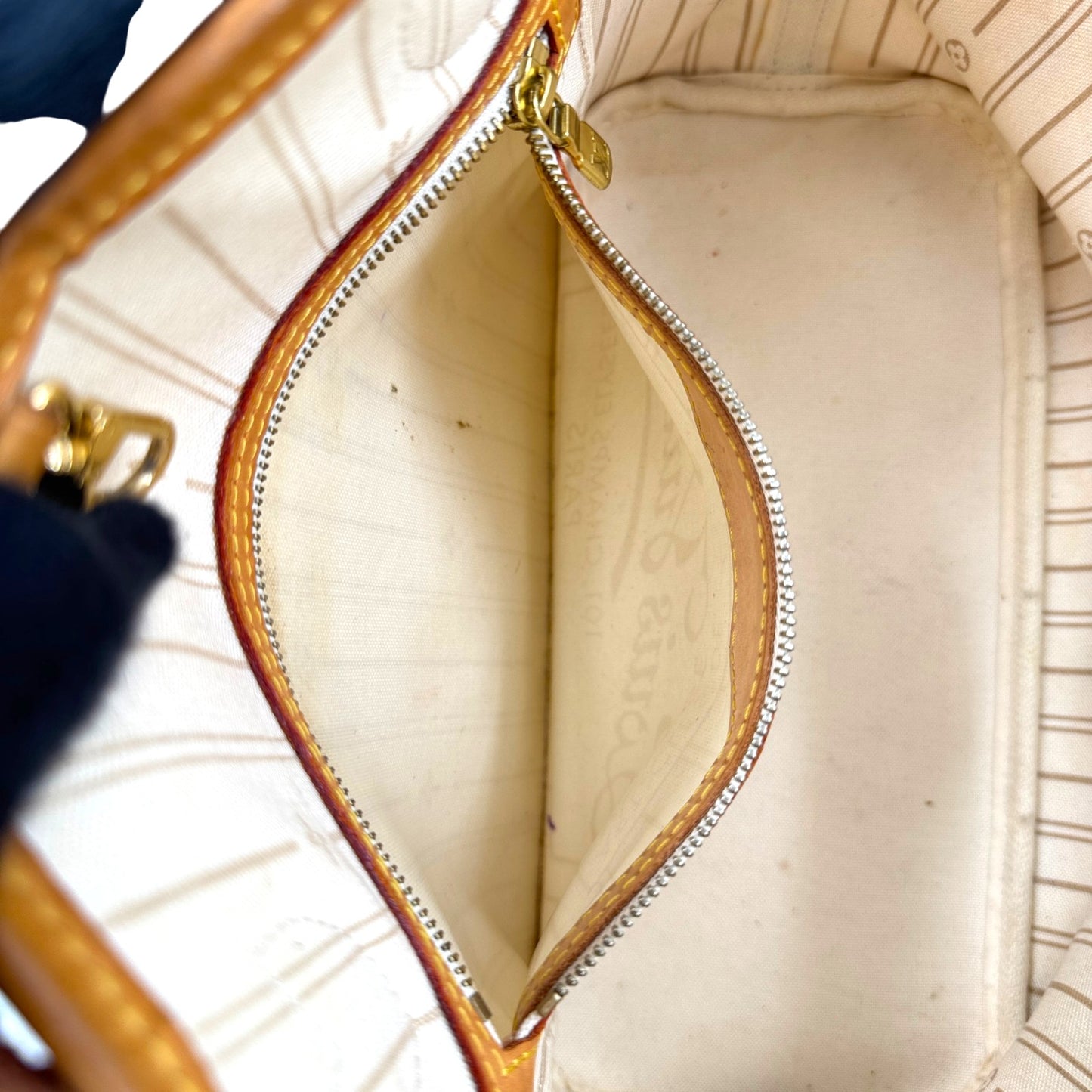 LOUIS VUITTON ネヴァーフルPM ダミエ・アズール ホワイト トートバッグ N51110