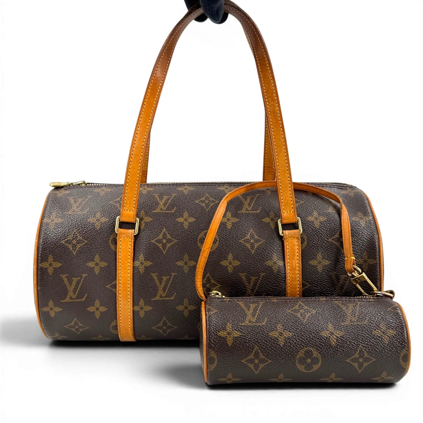 LOUIS VUITTON パピヨン30 モノグラムキャンバス ブラウン 旧型 ハンドバッグ M51385