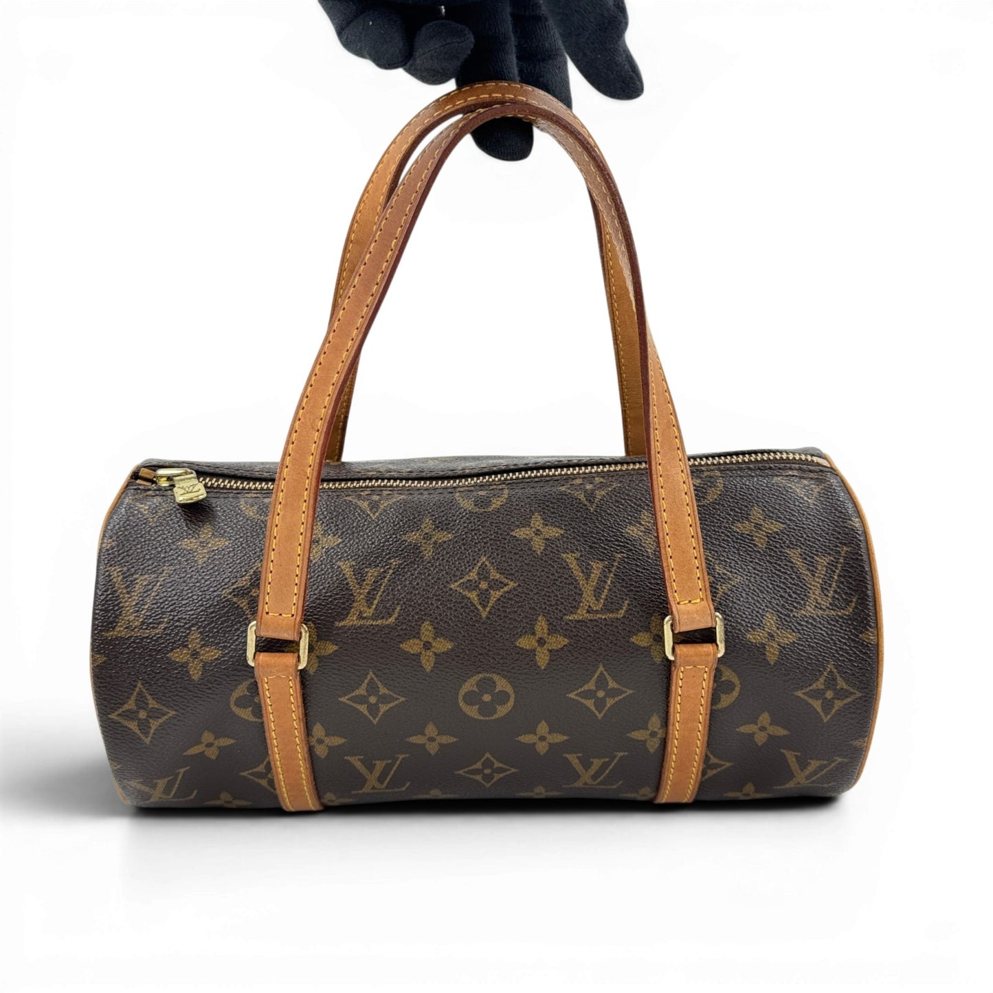 LOUIS VUITTON パピヨン26 モノグラムキャンバス ブラウン ハンドバッグ M51366