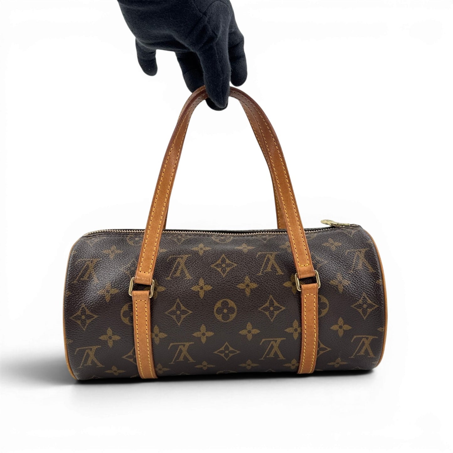 LOUIS VUITTON パピヨン26 モノグラムキャンバス ブラウン ハンドバッグ M51366