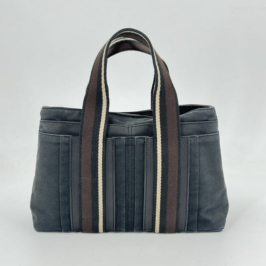 HERMES トロカ ホリゾンタルPM キャンバス レザー トートバッグ