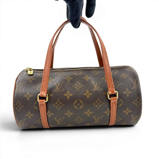 LOUIS VUITTON パピヨン26 モノグラムキャンバス シリンダー ハンドバッグ M51366