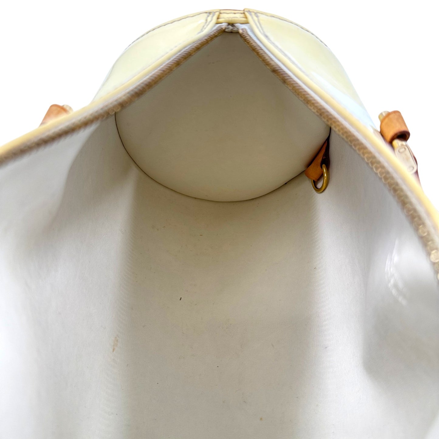 LOUIS VUITTON ベッドフォード ヴェルニ クリーム エナメル ハンドバッグ M91331