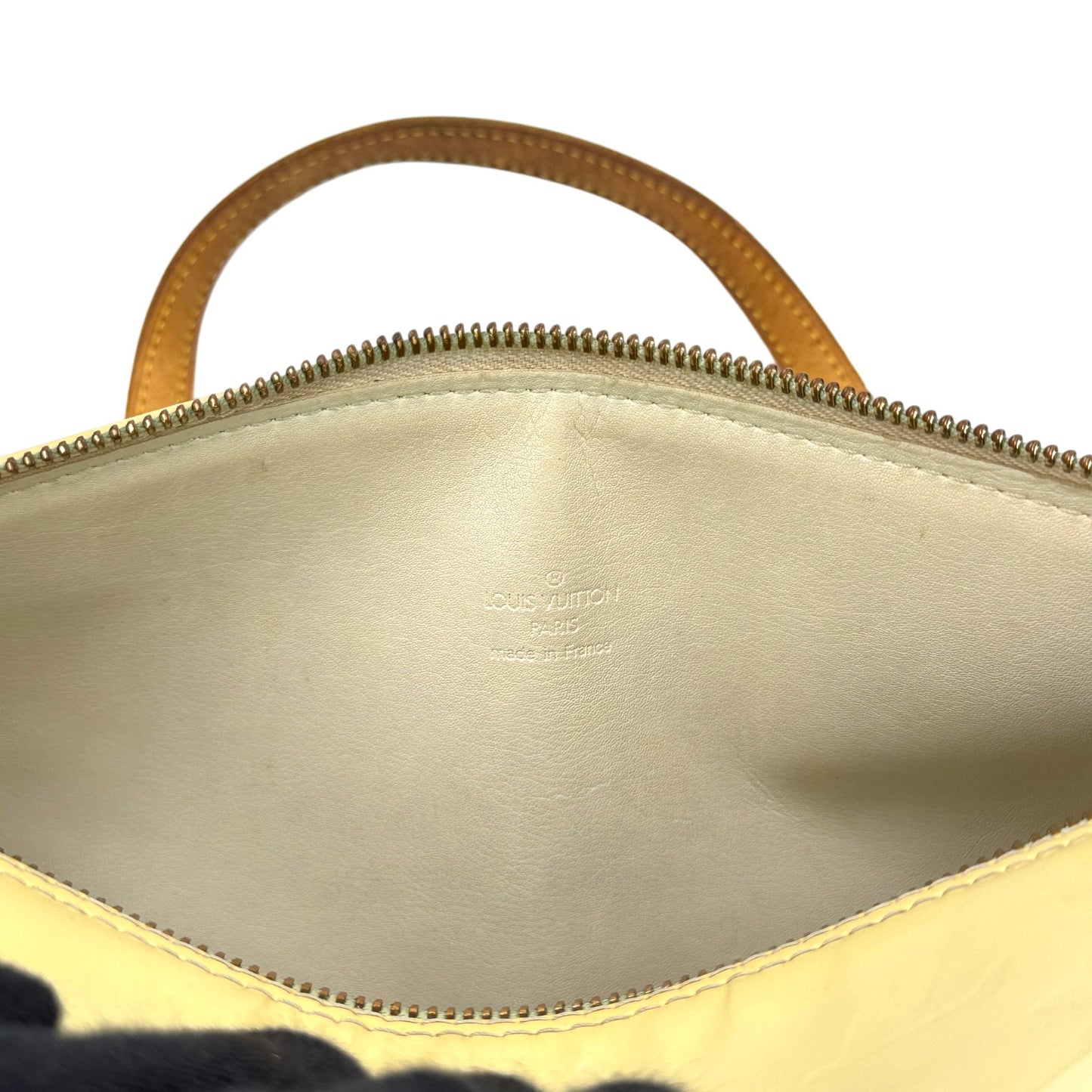 LOUIS VUITTON ベッドフォード ヴェルニ クリーム エナメル ハンドバッグ M91331