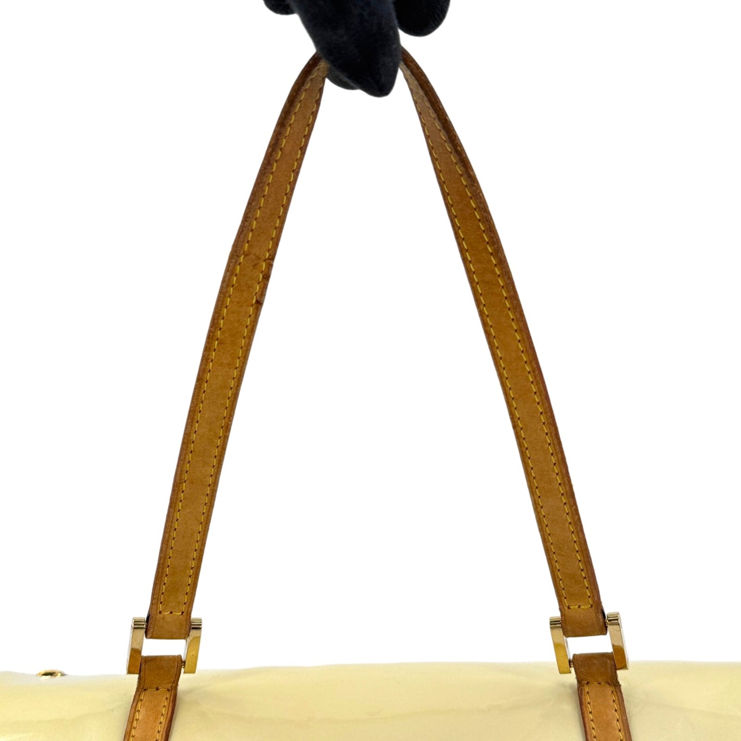 LOUIS VUITTON ベッドフォード ヴェルニ クリーム エナメル ハンドバッグ M91331
