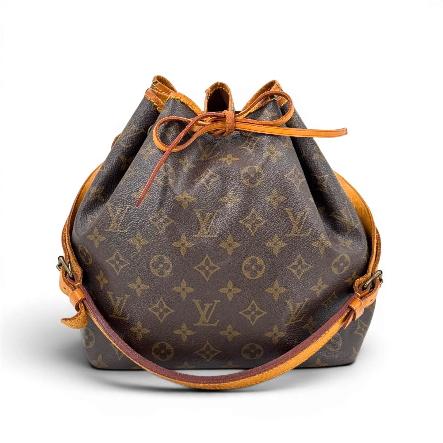 LOUIS VUITTON プチ・ノエ モノグラムキャンバス ブラウン 巾着 ショルダーバッグ M42226