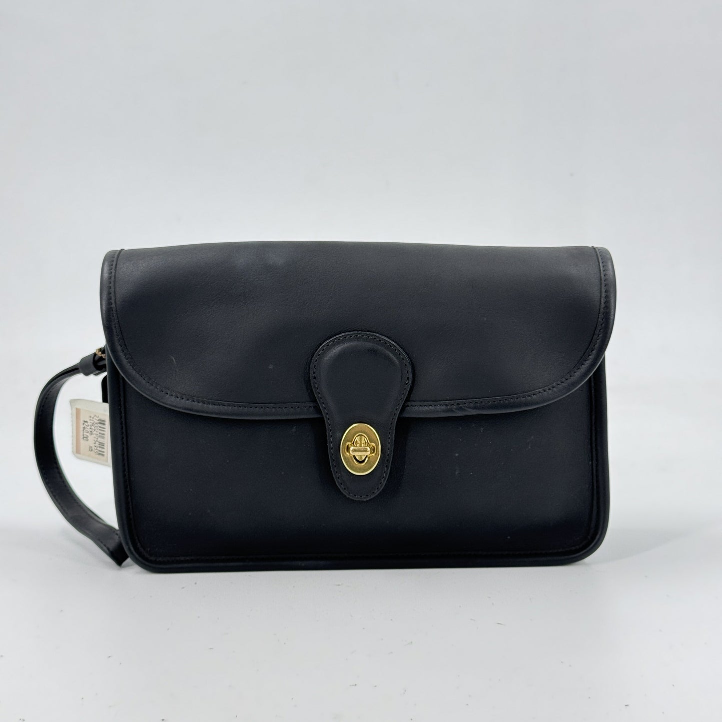 COACH オールドコーチ ブラック ハンドクラフト レザー クラッチバッグ