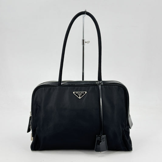 PRADA ミラノ テスート ナイロン ブラック ハンドバッグ