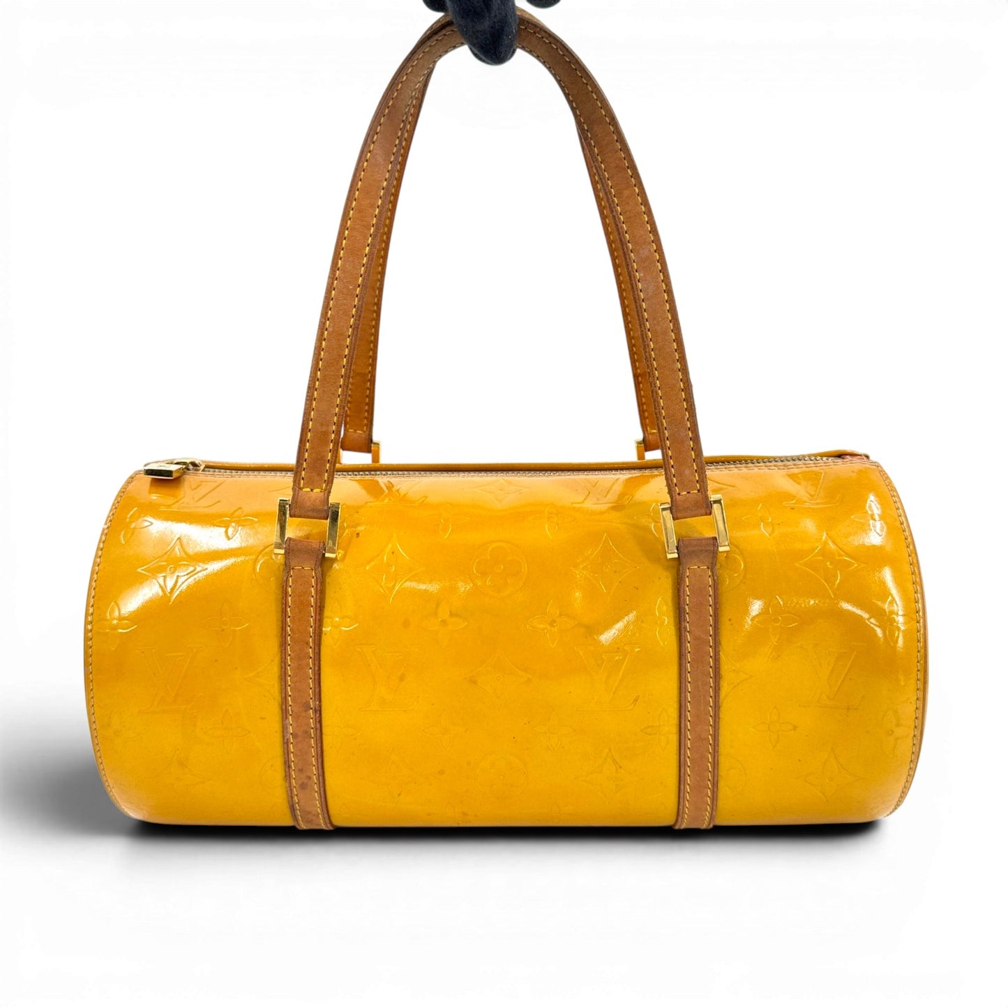 LOUIS VUITTON ベッドフォード ヴェルニ イエロー エナメル ハンドバッグ M91006