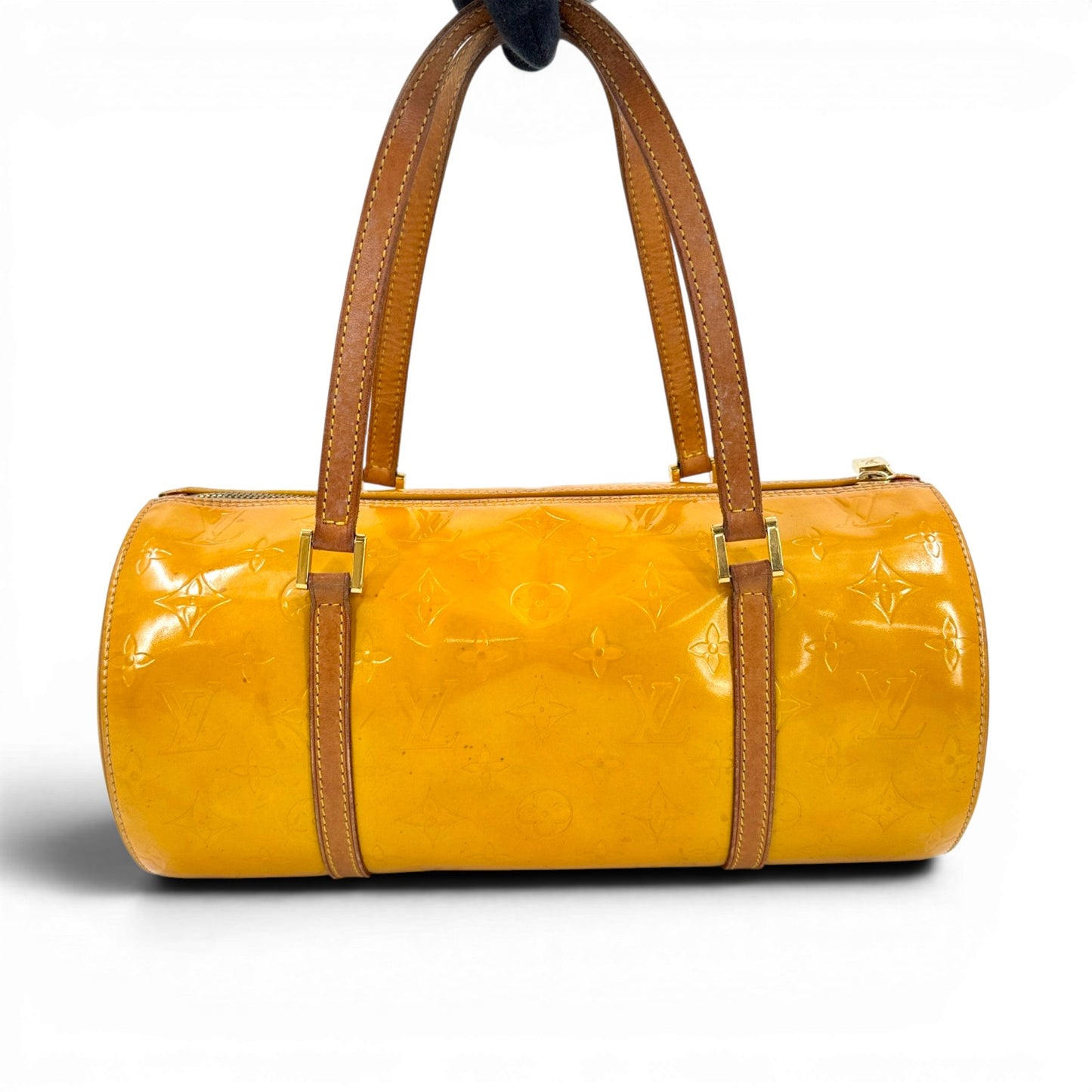 LOUIS VUITTON ベッドフォード ヴェルニ イエロー エナメル ハンドバッグ M91006