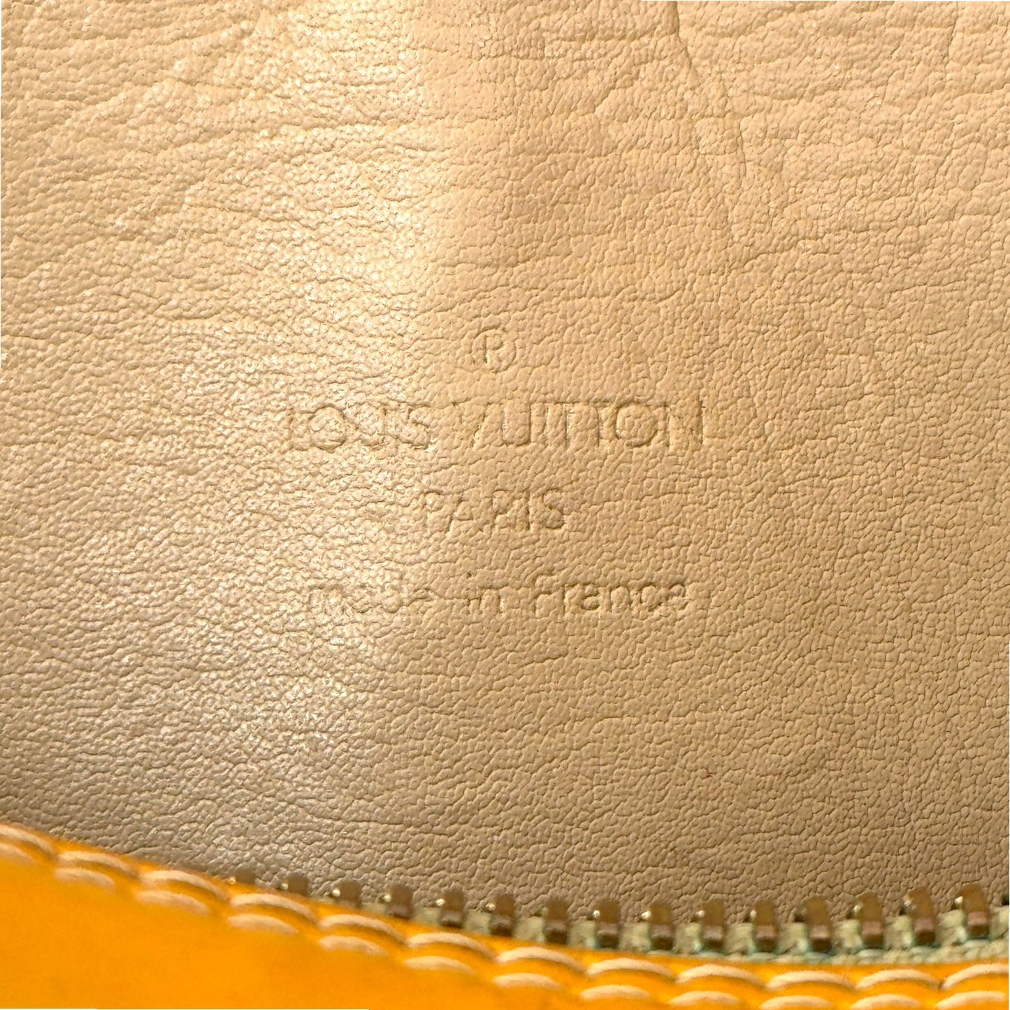 LOUIS VUITTON ベッドフォード ヴェルニ イエロー エナメル ハンドバッグ M91006