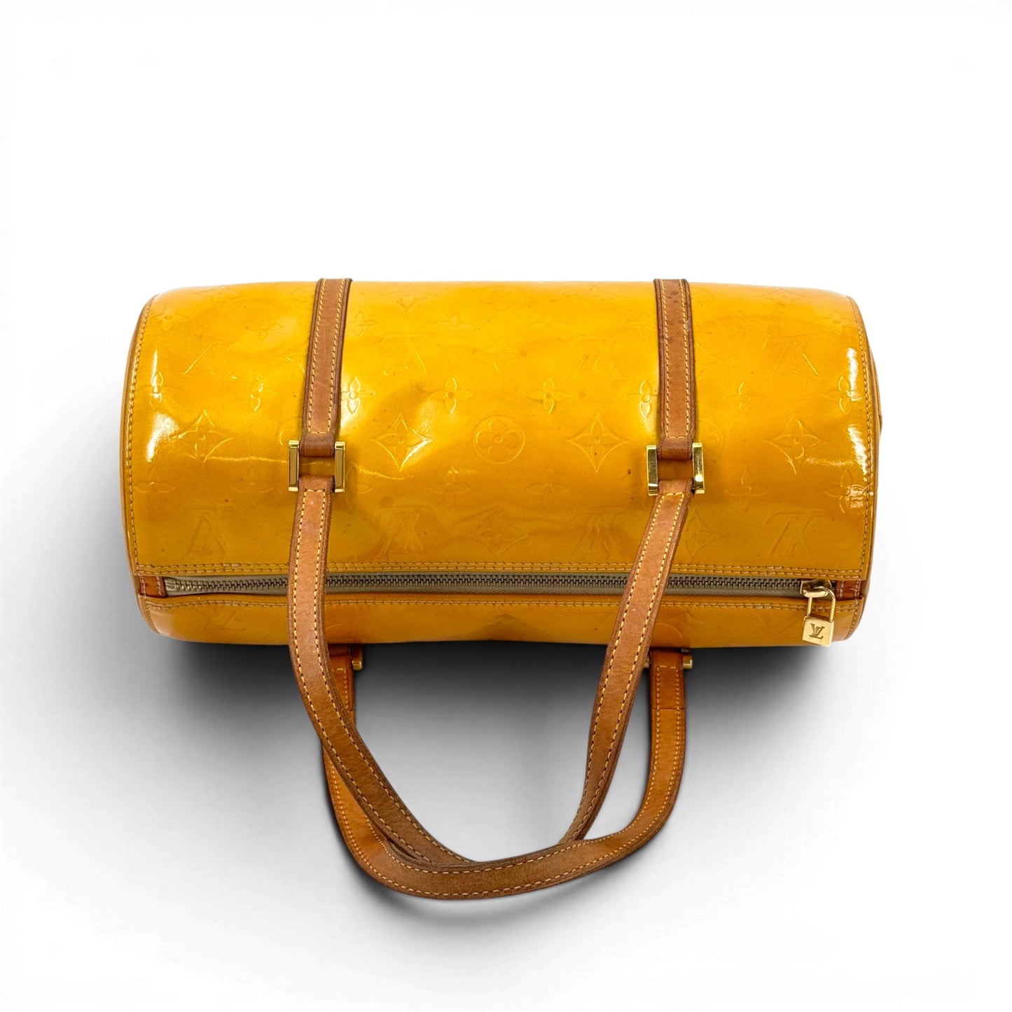 LOUIS VUITTON ベッドフォード ヴェルニ イエロー エナメル ハンドバッグ M91006