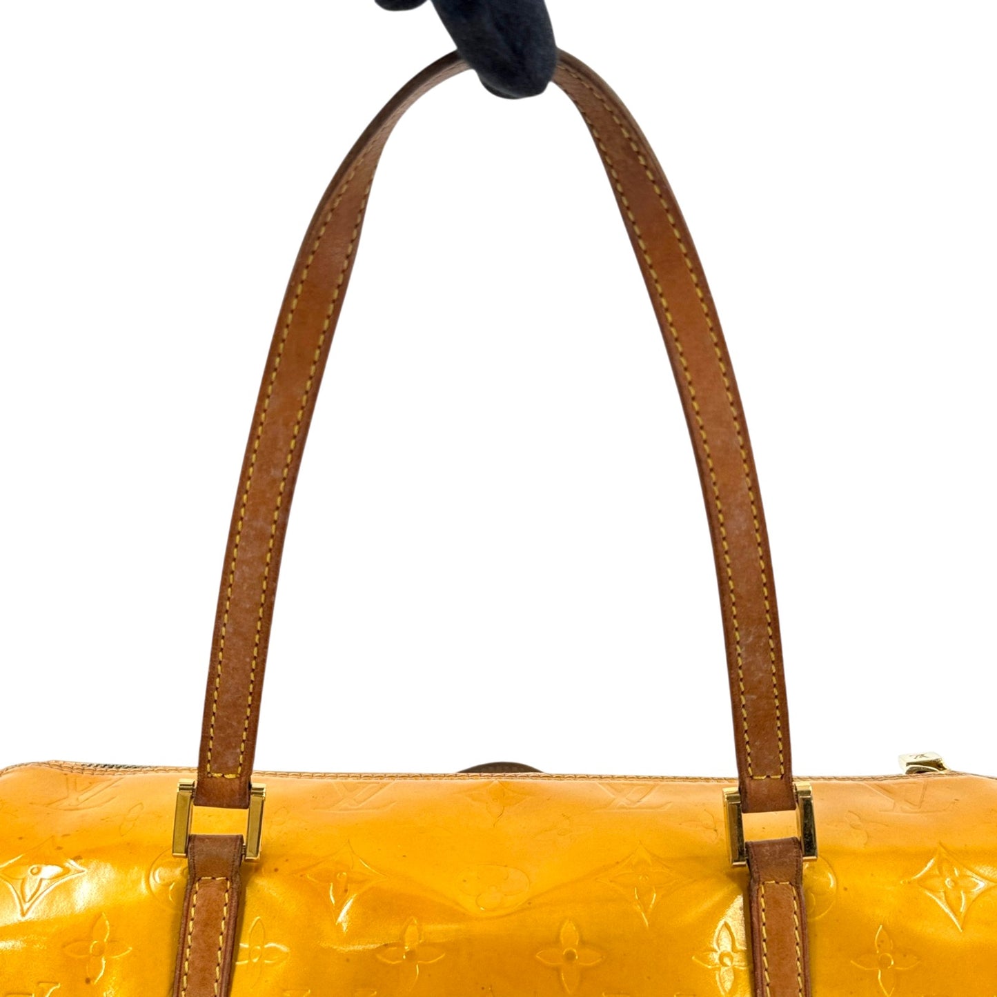 LOUIS VUITTON ベッドフォード ヴェルニ イエロー エナメル ハンドバッグ M91006