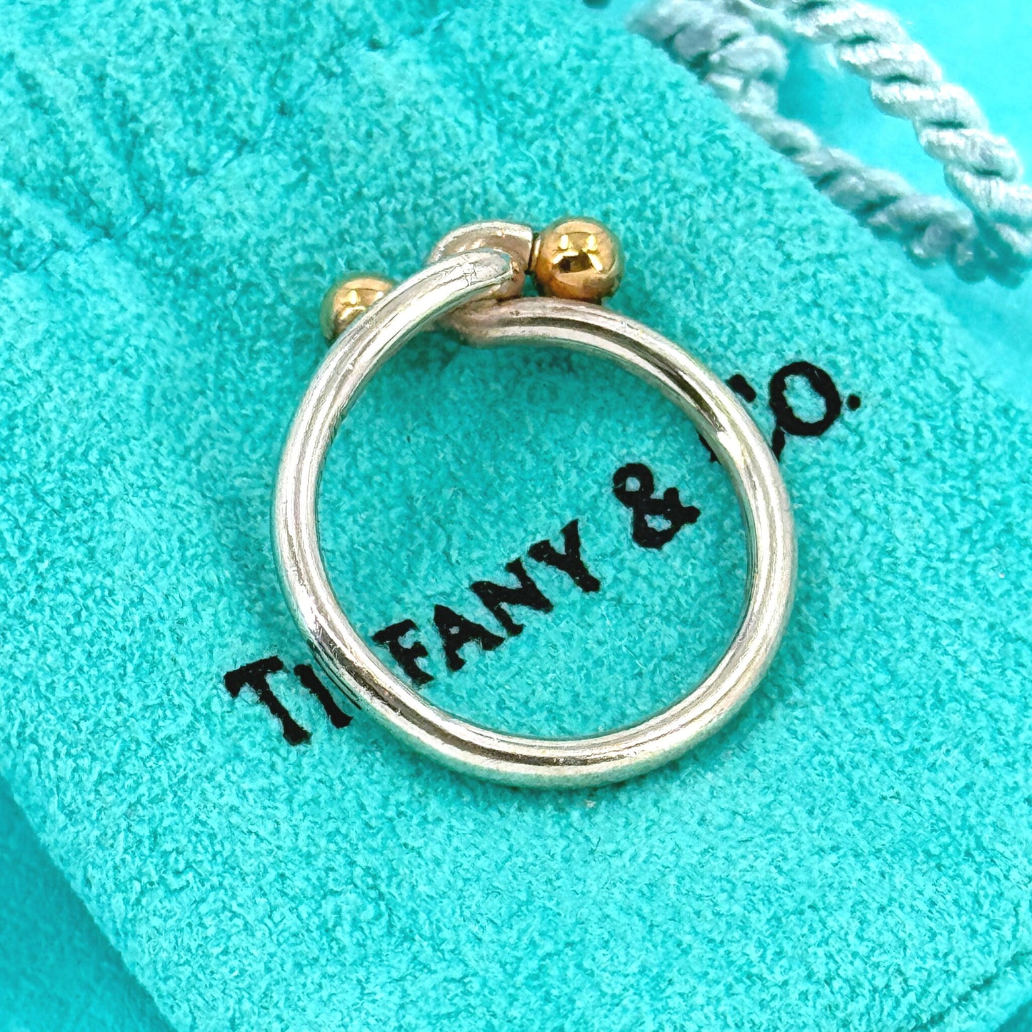 TIFFANY フック＆アイ リング SV925 18K ヴィンテージ