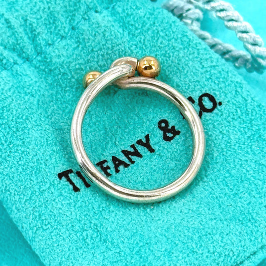 TIFFANY フック＆アイ リング SV925 18K ヴィンテージ