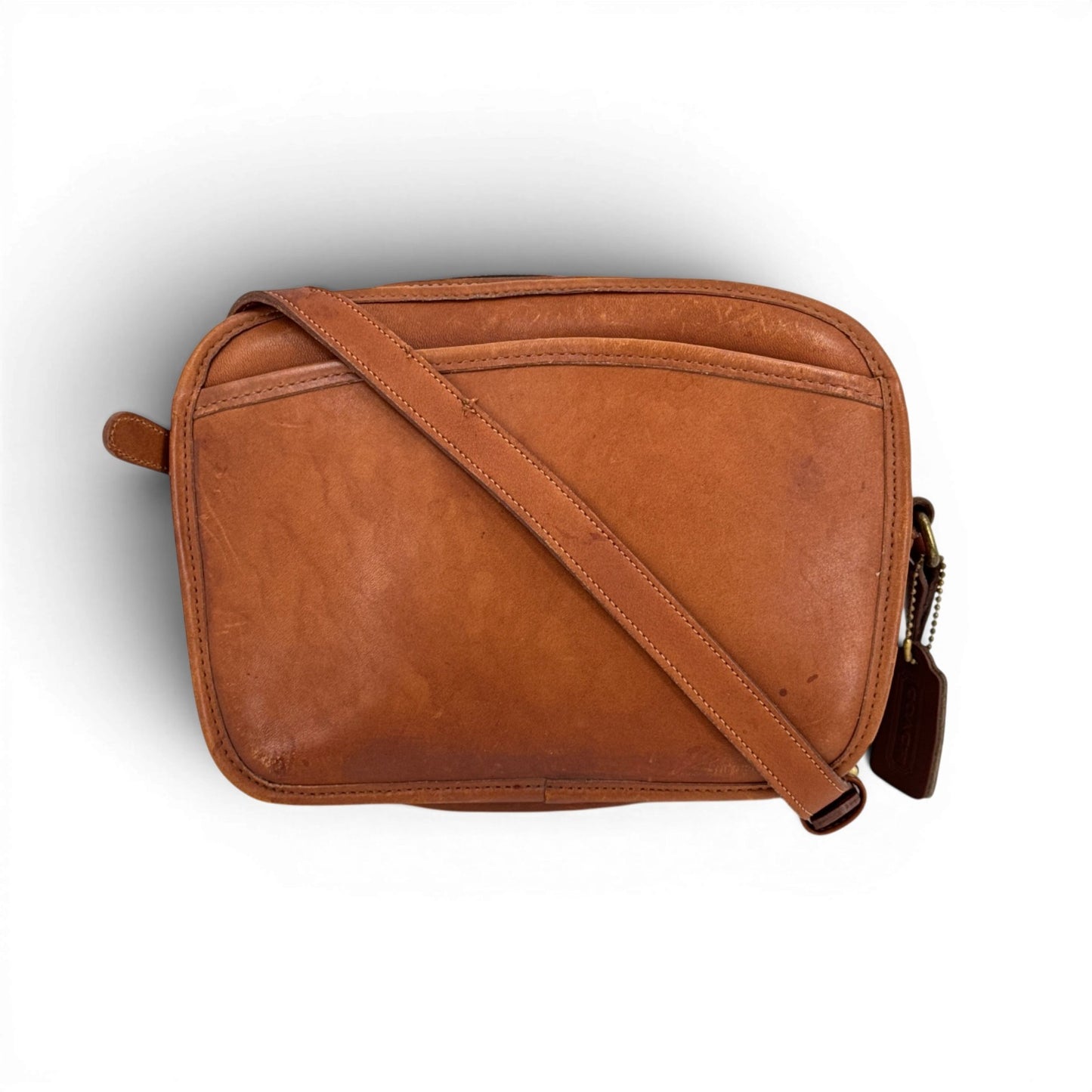 COACH OLDCOACH ブラウン フルグレインレザー ショルダーバッグ