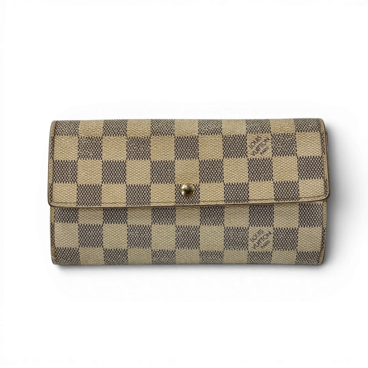 LOUIS VUITTON ポルトフォイユ・サラ ダミエ・アズール キャンバス ホワイト 二つ折り財布 N61735