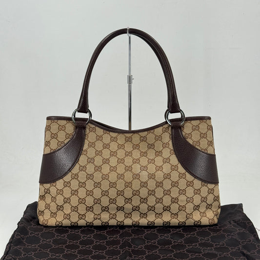 GUCCI GGエクリプス キャンバスレザー ブラウン トートバッグ 113015