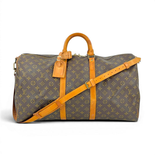 LOUIS VUITTON キーポル バンドリエール55 モノグラム ストラップ タグ ボストンバッグ M41414