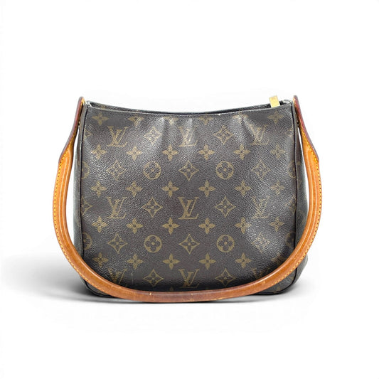 LOUIS VUITTON ルーピングMM モノグラムキャンバス ブラウン ショルダーバッグ M51146