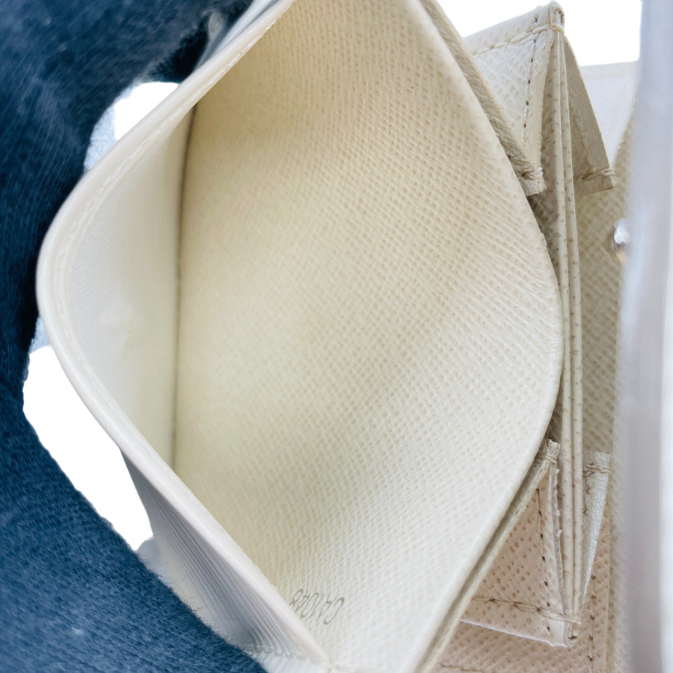 LOUIS VUITTON エピ ホワイト ポルトモネ　アコルディオン M6657J コインケース