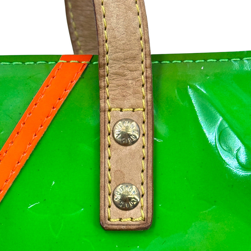 LOUIS VUITTON モノグラム ヴェルニ フルオ　グリーン リードPM M91904 ハンドバッグ