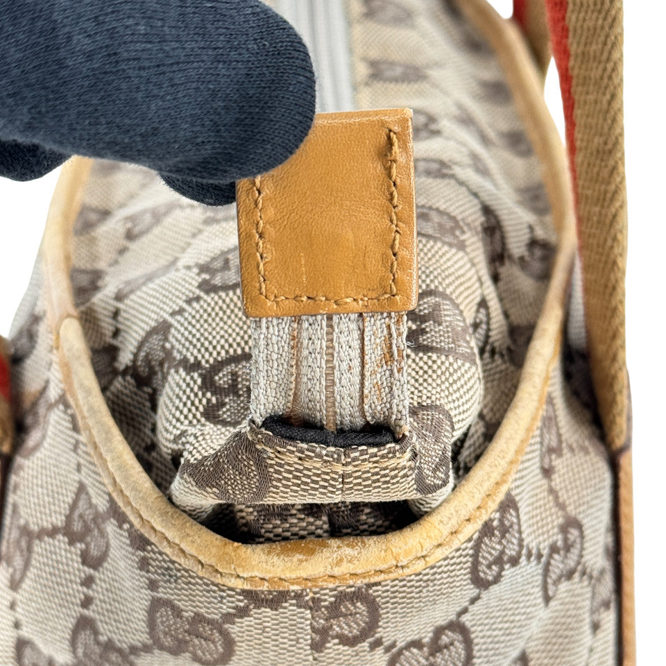 GUCCI GGキャンバス ベージュ ショルダーバッグ