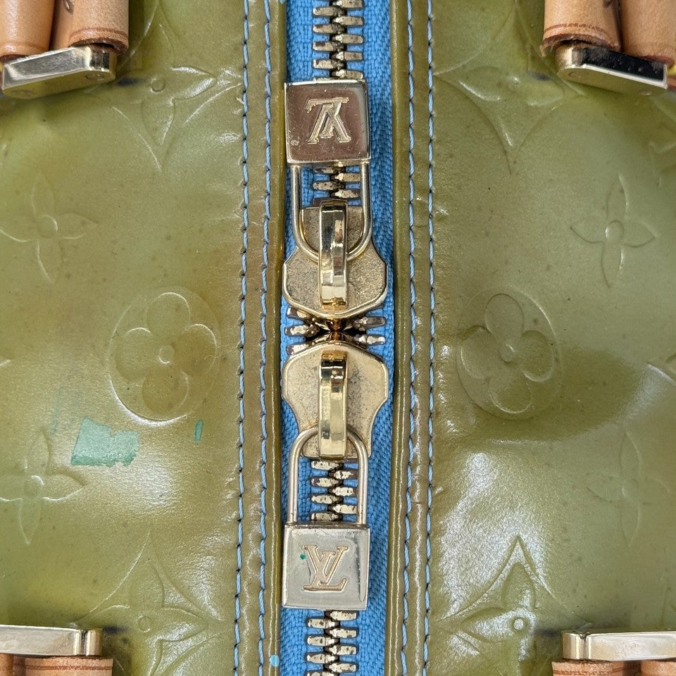 LOUIS VUITTON モノグラム ヴェルニ グリーン マーサー 45 M91001 ボストン