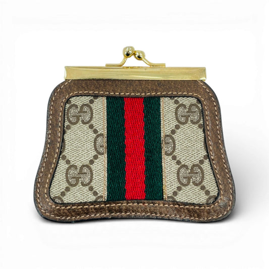 GUCCI GGキャンバス スプリーム シェリー ライン ヴィンテージ コインケース