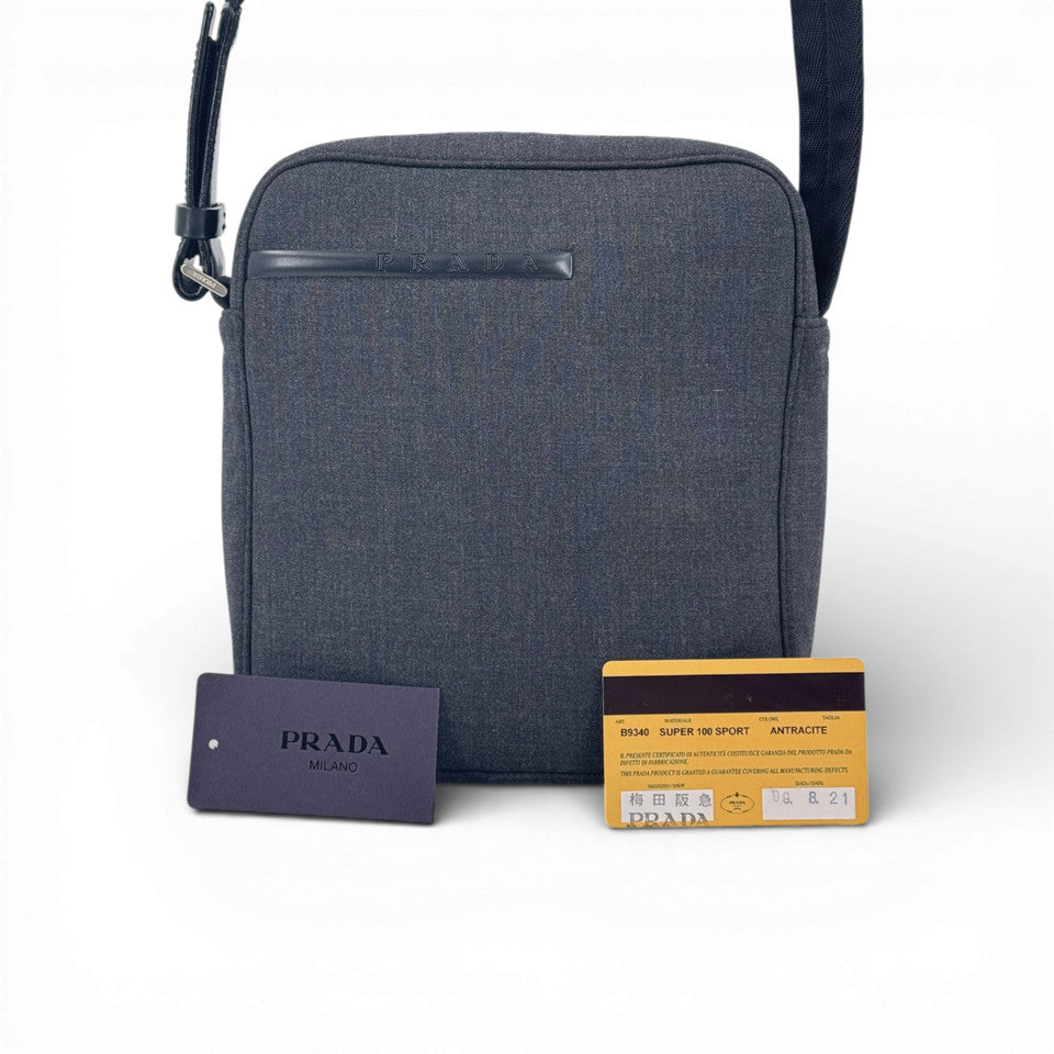 PRADA ミラノ グレー ショルダーバッグ