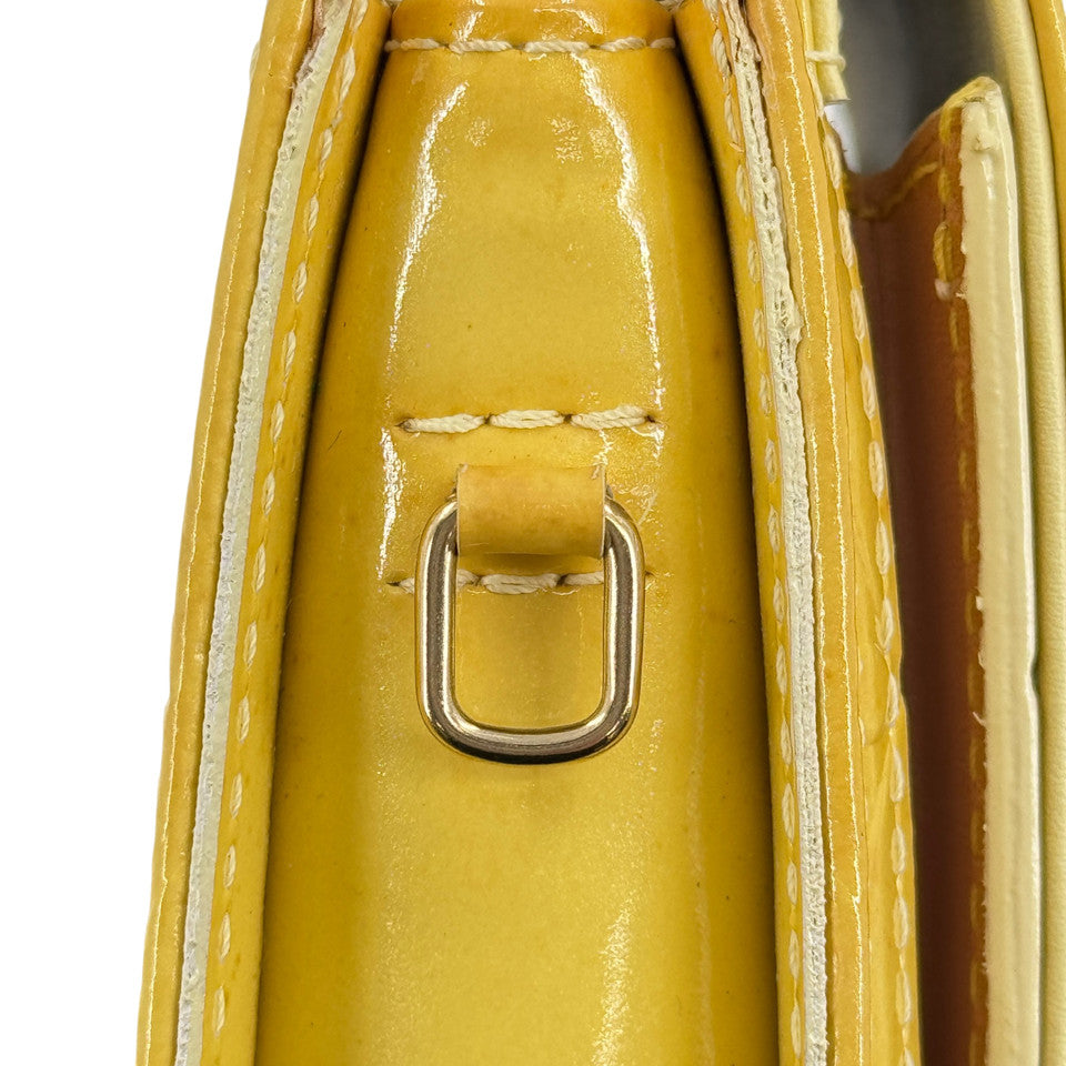 LOUIS VUITTON モノグラム ヴェルニ イエロー モット M91059 アクセサリー ポーチ