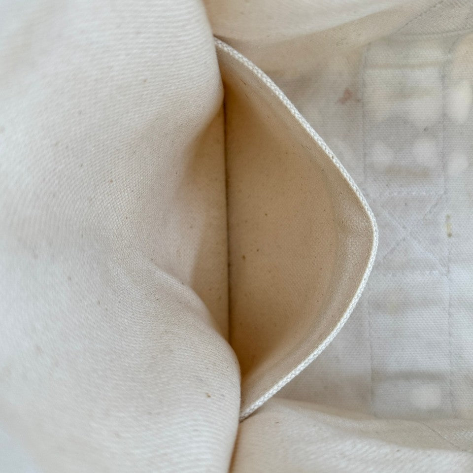 HERMES ホワイト x ブルー ボラボラMM ハンドバッグ