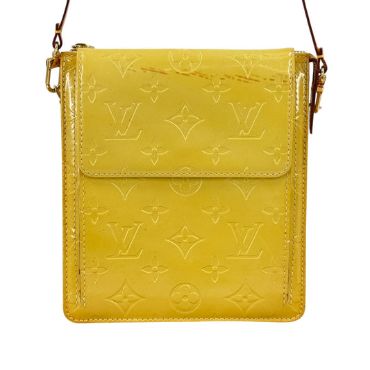 LOUIS VUITTON モノグラム ヴェルニ イエロー モット M91059 アクセサリー ポーチ
