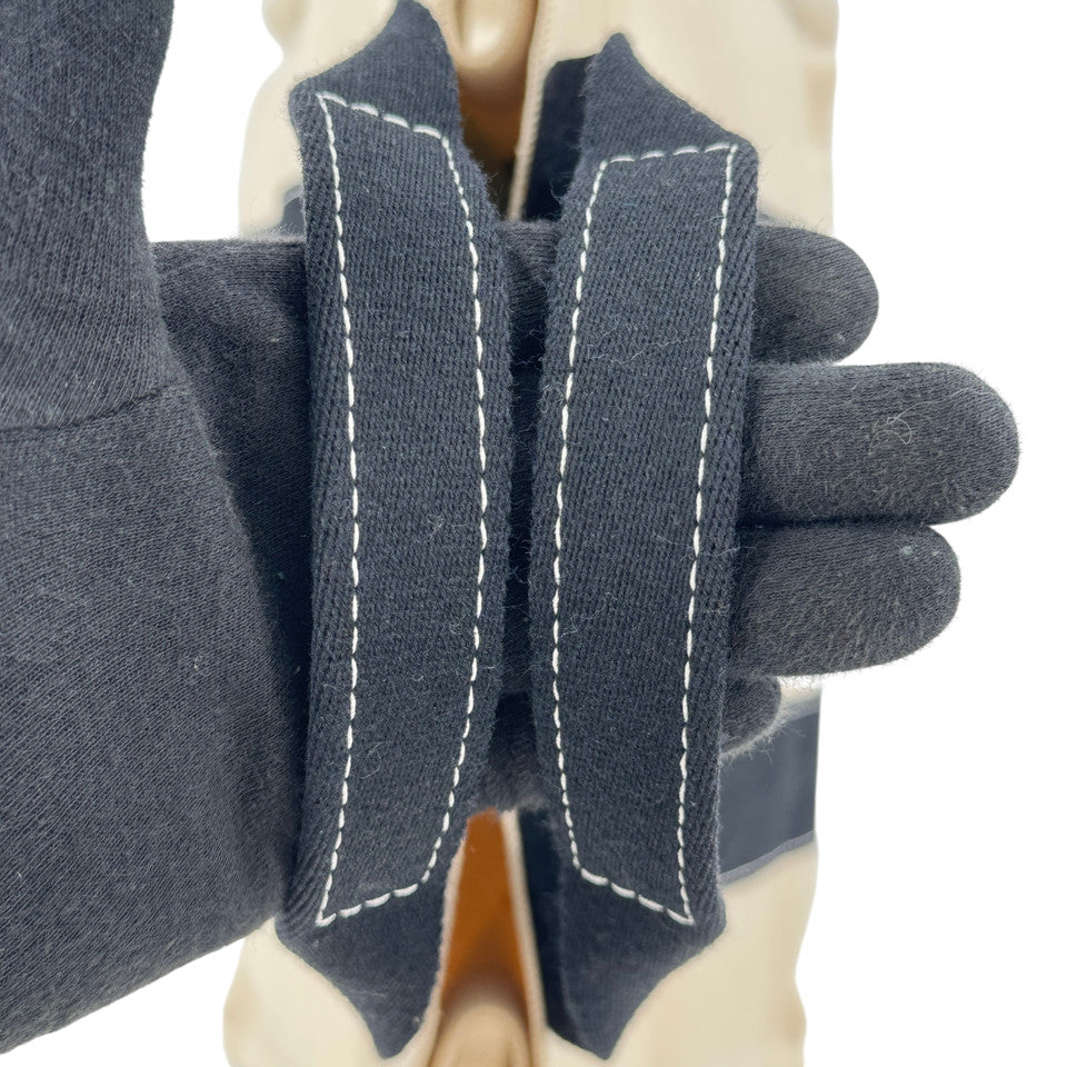 HERMES ホワイト x ブラック ボラボラMM ハンドバッグ